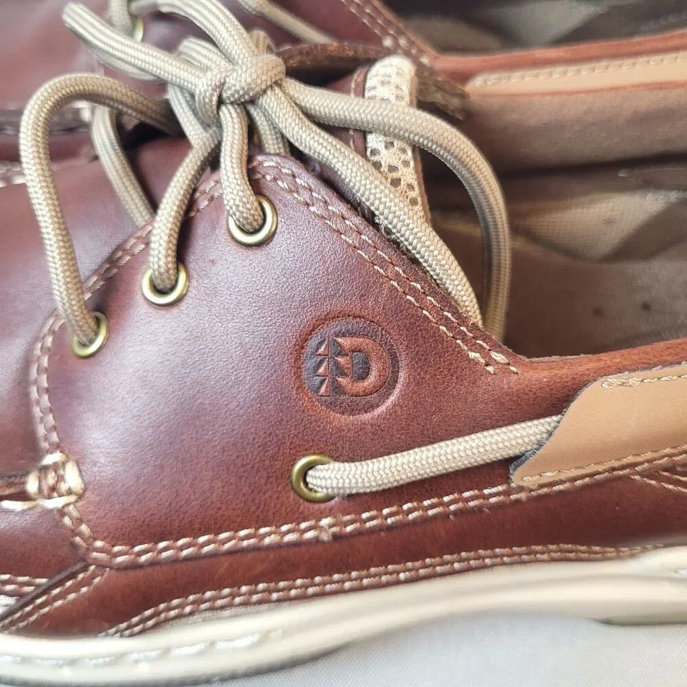 Dunham Men's Captain Brown Leather Vented Boat 8.5 Shoes MCN410BR Excellent